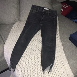 Top shop jamie grey denim